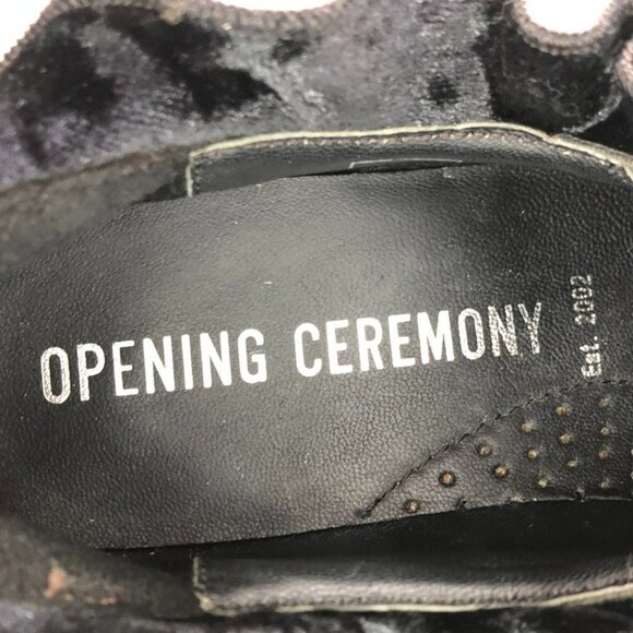 Opening Ceremony black velvet  Didi ruffle platform sneakers size 7 - Picture 7 of 16